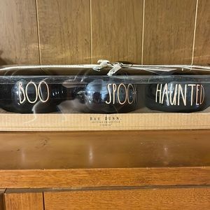 •Rae Dunn• “Boo, Spooky, Haunted” Pumpkin Tea Light Holders